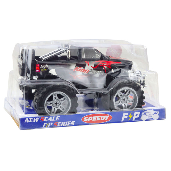 King Heckantrieb Geländewagen mit großen Rädern, Rot und Schwarz 27cm