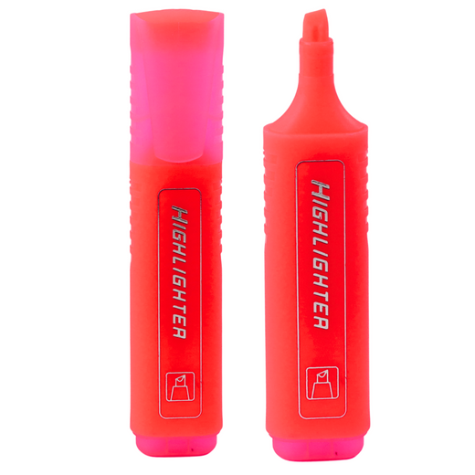 Textmarker für Notizen, Schule, Büro, Neon-Intensivrosa