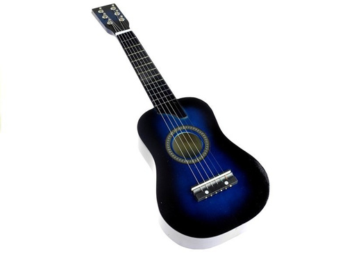 Classic Wooden Guitar For Kids Blue Looking Like Real