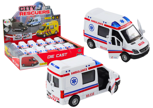 Ambulance Ambulance 1:32 Opening Doors Lights Sounds Drive White