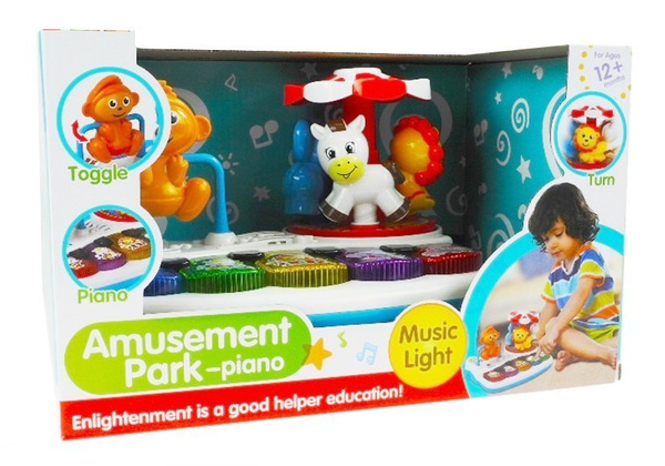 Piano + Tiergeräusche Sound- und Lichteffekte Spielzeug Karussell Musik