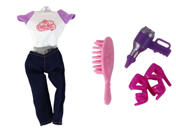 Lucy Doll Set Pregnant Baby Stroller Long Brown Hair