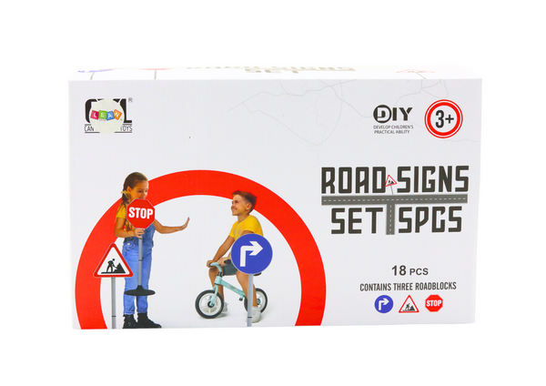 Educational Set Large Road Signs 76cm 3 Pcs