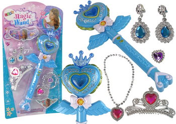 Magical Fairy Tale Princesses Set Interactive wand light sound Star projector function