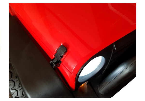 Kinderfahrzeug Jeep HP012 Rot EVA-Reifen Ledersitz LED Frontscheinwerfer Auto