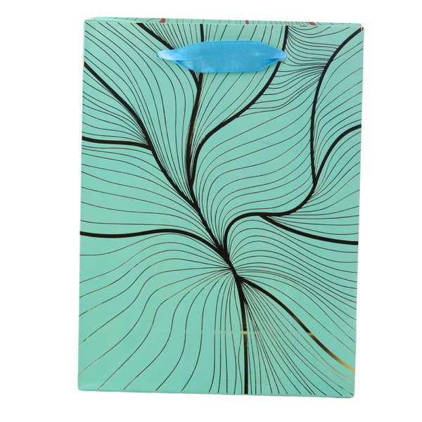Gift Bag Wavy Gold Pattern Mix Color 23 x 18 x 10 cm