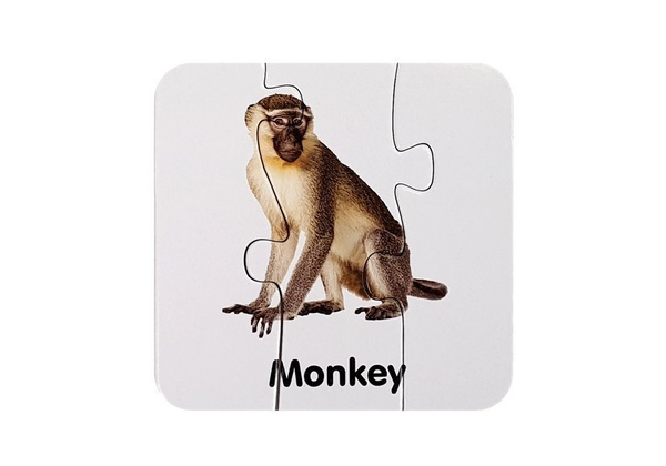 Lernpuzzle Wildtiere Puzzle 10 Englische Verbindungen