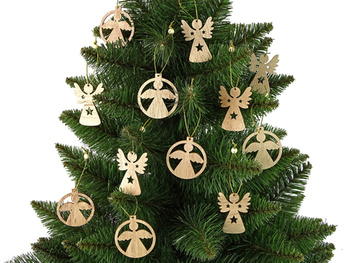 Weihnachtsengel aus Holz Bomb Christmas Tree Ornament