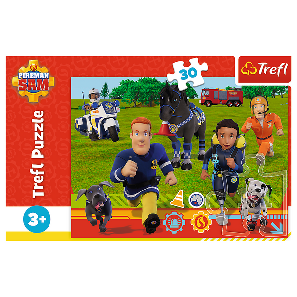 Puzzle - 30 - Gotowi do pomocy - Strażak Sam - Trefl 18297
