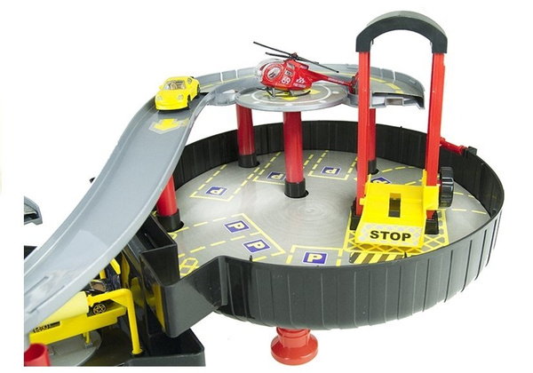 Parkplatz, Garage, Koffer, Kreis, zweistöckig