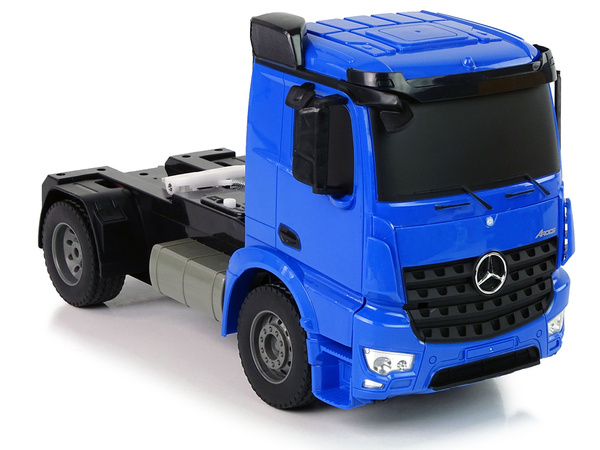 Großer ferngesteuerter LKW Mercedes Arocs Blau 1:20 Container 58 cm lang