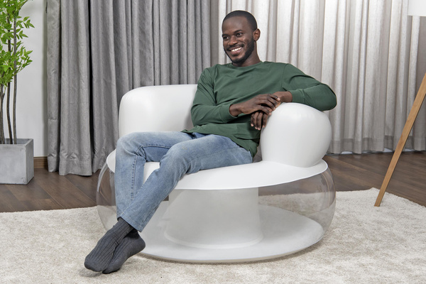 Inflatable Chair White 112 x 112 x 70 cm Bestway 75138