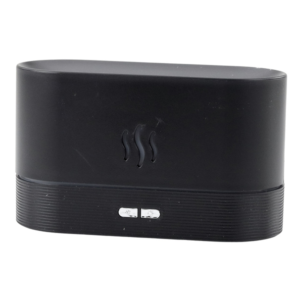 Nawilżacz Powietrza Dyfuzor Aromaterapia Efekt Ognia Kominek Czarny 180ml