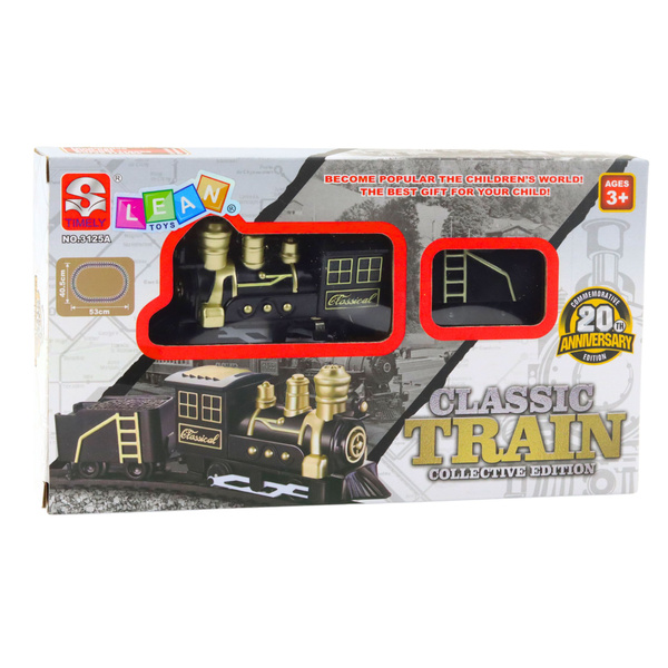 Klassische Eisenbahn-Güterwagen-Gleise 53 x 48,5 cm