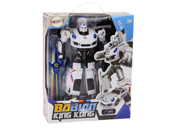Auto-Robot 2in1 Transformation Police Car White