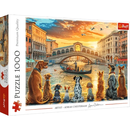 Puzzle - 1000 - Puppies in Venice - Trefl 10944