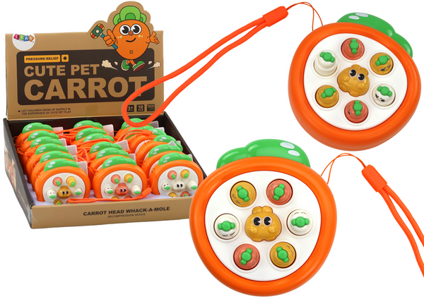 Mini-Arcade-Spiel Wac A Mole Carrots Orange