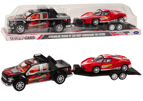 Pickup Truck With Tow Truck Semi-Trailer Sports Car Off-road Set