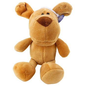 Plush Toy Dog with Suction Cup Brown 23 x 12 cm