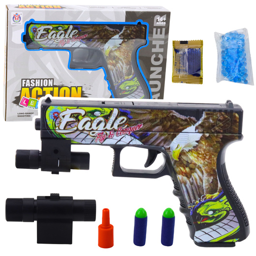 Water Ball Gun Foam Darts Laser Print Eagle