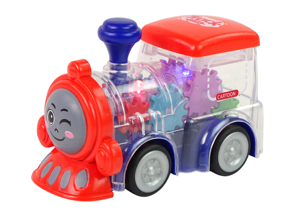 Happy toddler locomotive LED lights and moving wheels With friction drive