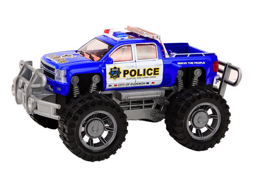Police Car Pickup Blue Off-Road Police Vehicle