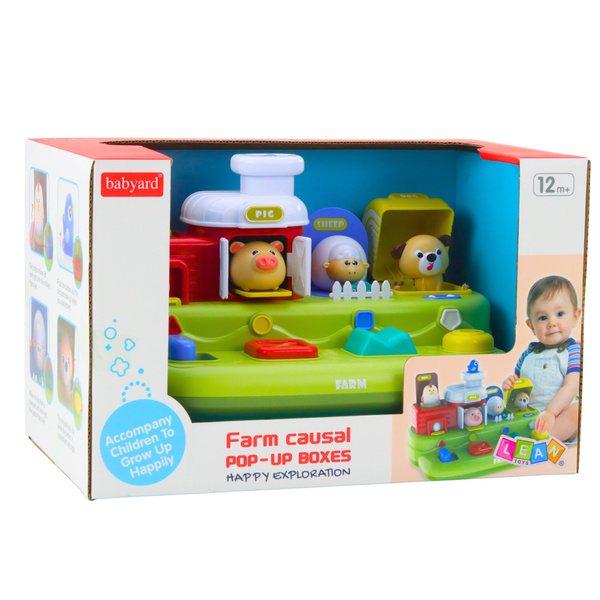 Interaktives Lernspielzeug für Kleinkinder – Pop-Up-Tierbauernhof