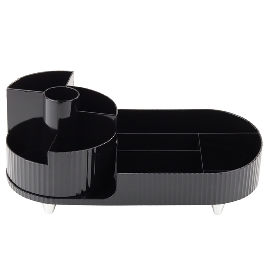 Multifunctional Organizer For Cosmetics Desk Rotatable Roomy Black