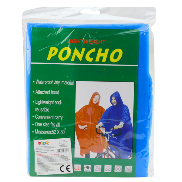 Reusable Raincoat Blue 132 x 203 cm