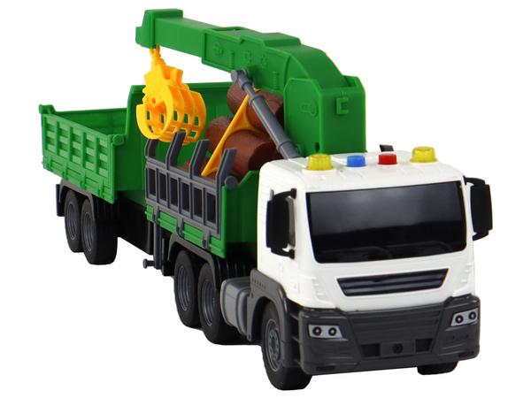 LKW mit Kran-Reibungsantrieb, Sounds Green Wood 1:16