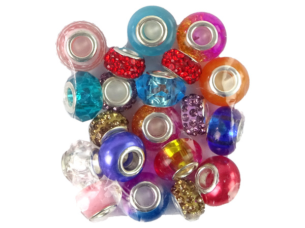 Set of Bracelets, Chains and Coloured Jewellery Beads