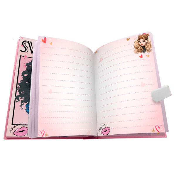 Girls' Diary Notebook Code Melodies Colorful Pages Hearts