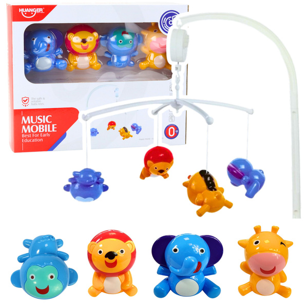 Crib Carousel Animals Lion Elephant Giraffe Sound