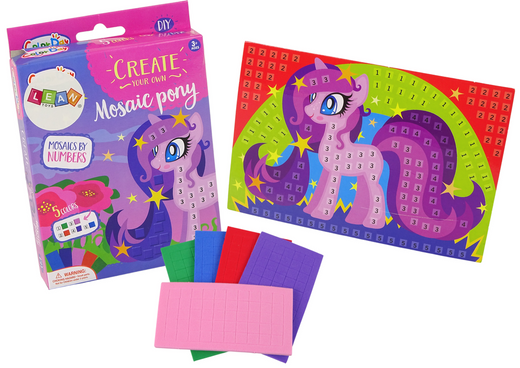 DIY Coloured Mosaic Pony Peeling Set