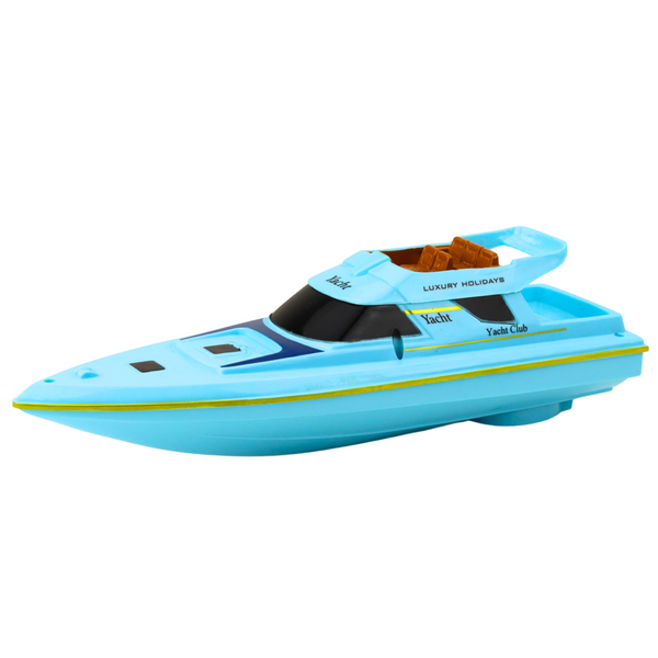 Boot Motorboot schwimmende Yacht batteriebetrieben blau