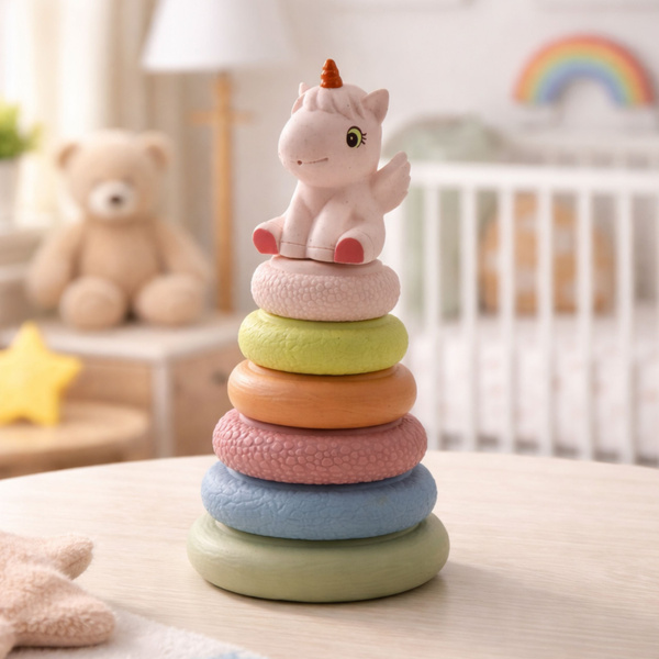 Weiche sensorische Pyramide Einhorn Gummi ECO Bunt