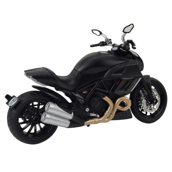 Sport Motorrad Metall Lichter Sounds Gold Elements Schwarz 1:12