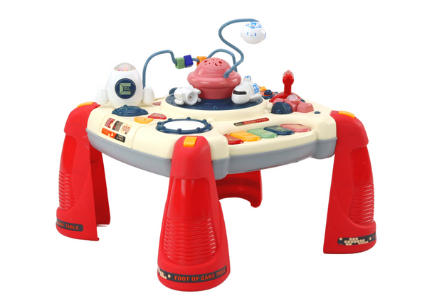 Interactive Educational Table Children's Panel Piano Space Red
