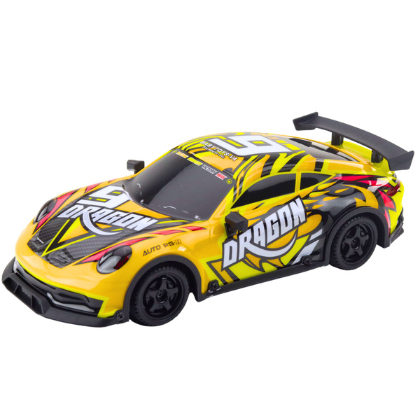 RC Sports Car Remote Controlled Illuminated Drift Body Yellow