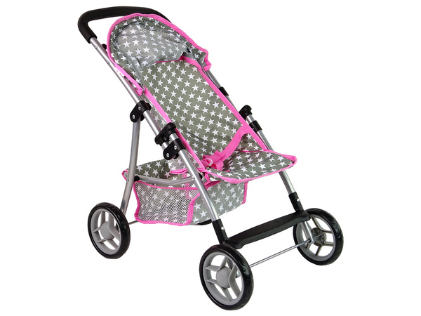 Puppenwagen Kinderwagen Rosa Sterne