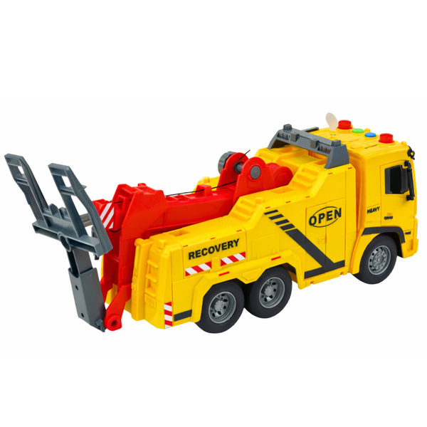 Abschleppwagen, Pannenhilfe, Hakenplattform, Lichter, Geräusche 1:16