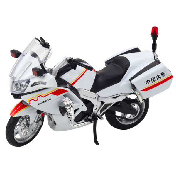 Motorcycle Metal Lights Sounds White Red Yellow Lines 1:12