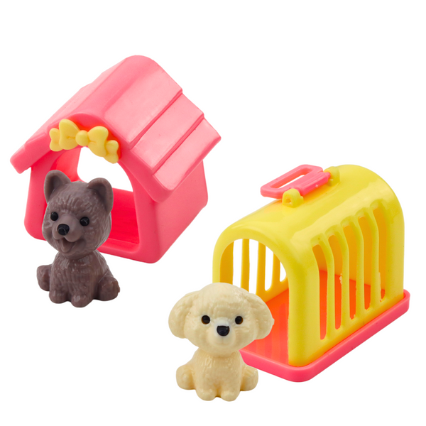 Mini Puppenkleid Hundehütten-Trageset