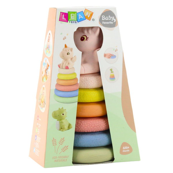 Soft Sensory Pyramid Unicorn Rubber ECO Colorful