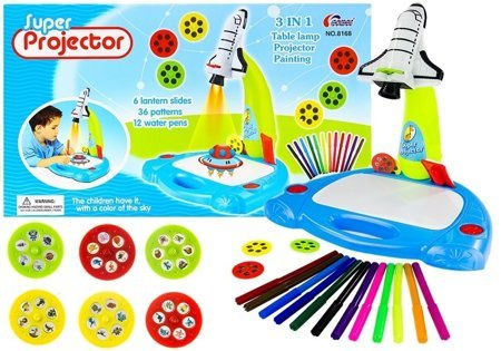 Projector Painting Airplane Kids Creative Set Lantern Slides 36 Patterns