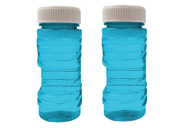 Die Kamera Bläst Seifenblasen Batterie Blauer Seifenblasengenerator