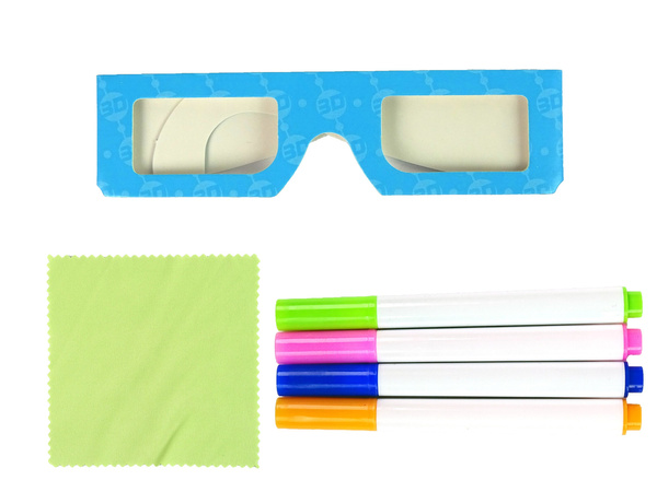 Magische beleuchtete 3D-Whiteboard-Brille Blau