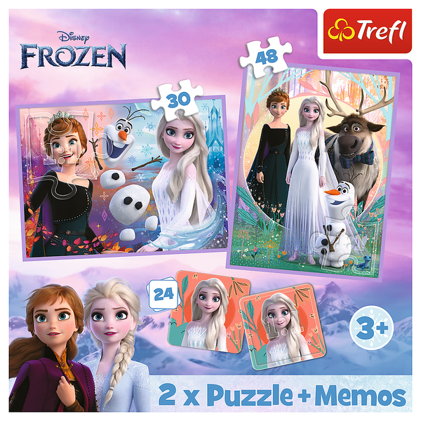 Puzzle - 2in1+Memos - Prinzessinnen in ihrem Land Disney Frozen 2 93335