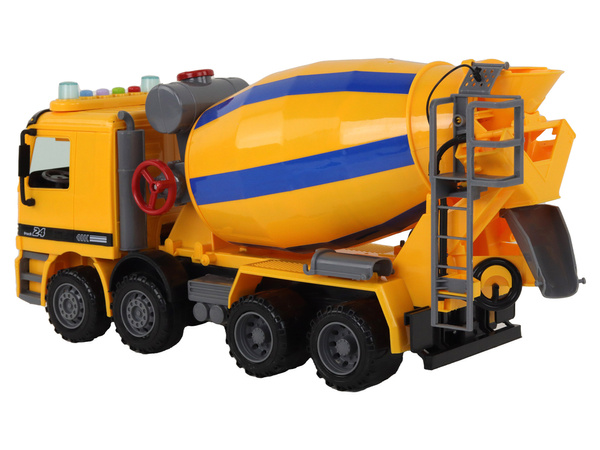 Concrete Mixer Orange Rotary Pear Sound Lights Construction Vehicle