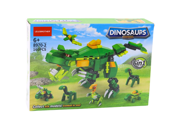 Bausteine Dinosaurier 6in1 DIY Dinosaurier-Set 160-tlg.